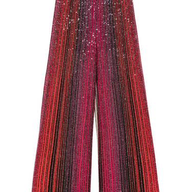 Missoni Women Partialized Striped Palazzo Trousers With Sequins