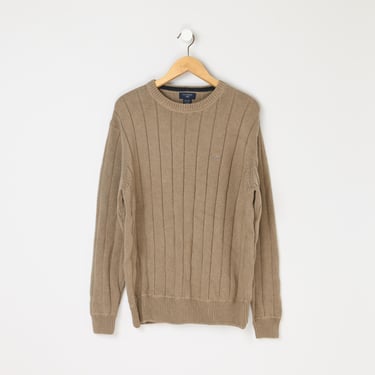 Vintage 90s Tan Bar-Knit Sweater - 