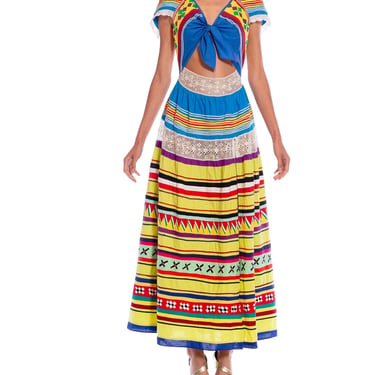 Morphew Atelier Rainbow Patchwork Cotton Florida Seminole Tribe Dress 