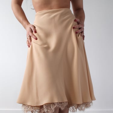 2000s Heidi Wiesel Bias Cut Silk Skirt - W30