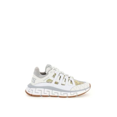 Versace Women White/Grey/Gold Trigreca Sneakers