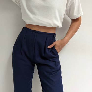 Vintage Midnight Pleated Trousers