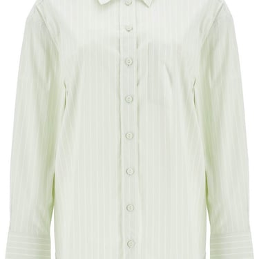 Christopher Esber Mint Green Cotton Shirt With White Stripes Women