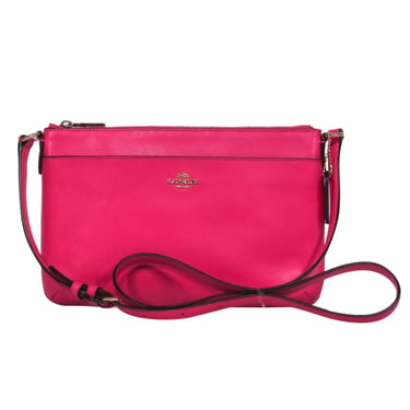 Coach - Hot Pink Leather Crossbody w/ Zippered Pouch