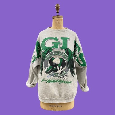 Vintage Philadelphia Eagles Sweatshirt 1990s Retro ONE SIZE +