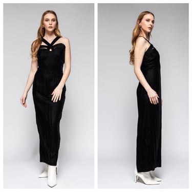 Black Out Gown/ Little Black Dress/ Evening Gown/ Evening Gown from the 90s/ Cocktail Dress 