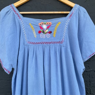 Blue Embroidered dress 