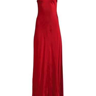 L'Agence - Red Satin Maxi Slip Dress Sz 2