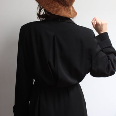 Vintage Onyx Belted Coat