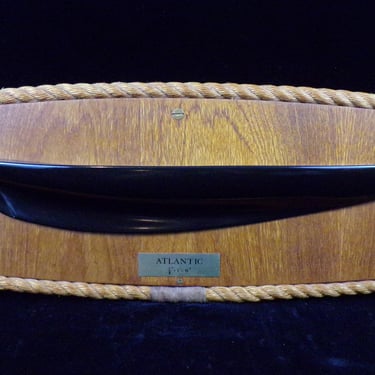 cj/ Authentic Atlantic Half-Hull Model on Wooden Plaque Ready to Hang for Wall