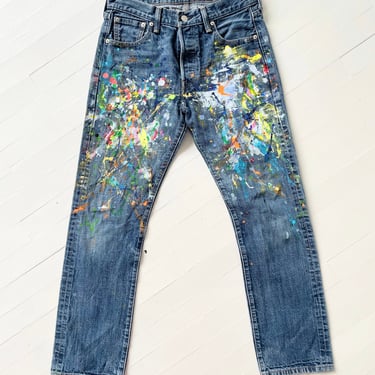 Vintage Paint Splatter Levi 501 Jeans 
