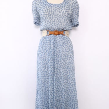 Blue Skies Sun Medallion Tea Dress L