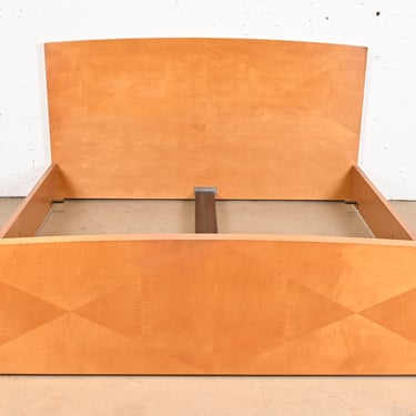 Baker Furniture Modern Art Deco Primavera Wood King Size Bed