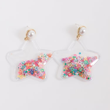 Star Glitter Rainbow Drop Earrings 