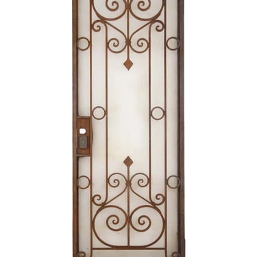 Reclaimed Victorian Wrought Iron Entry Door 88 x 28.5