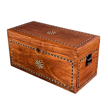 Dutch Colonial Inlaid Camphorwood Trunk/Chest