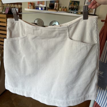 9366 ag white corduroy skirt