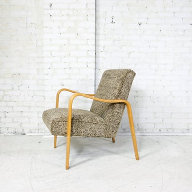 Vintage MCM birch bentwood low back lounge armchair by Thonet | Free delivery in NYC and Hudson Valley areas 