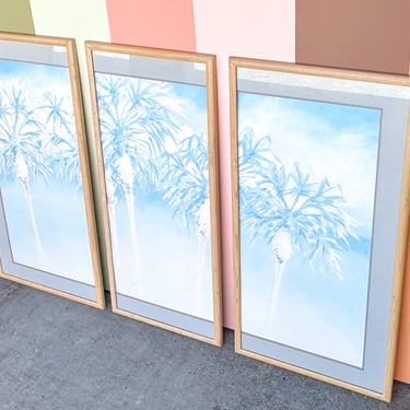 Watercolor Palm Tree Triptych
