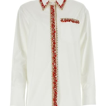 Valentino Garavani Women White Poplin Shirt