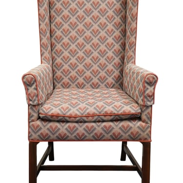 HICKORY CHAIR Co. James River Collection Mahogany Retro Floral Upholstered Accent Wing Back Arm Chair 1698-00 
