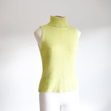 2000s Lime Green Angora Sweater - XS 
