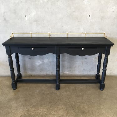 Black Handpainted Console Table
