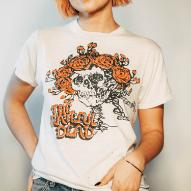 Rare Vtg Greatful Dead Skull T-Shirt