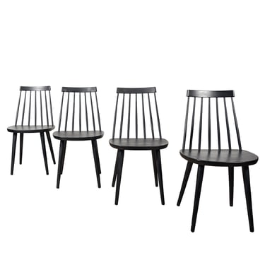 Set of 4 Swedish Accent | Dining Chairs by Yngve Ekström — The “Pinnochio” Chairs made by Hagafors