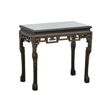 Mid-20th Century Chinoiserie Slate Top Side Table