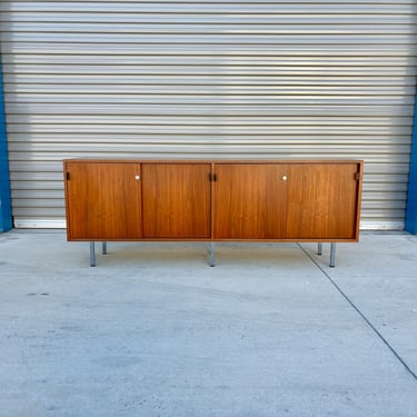 1950s Mid Century Walnut Credenza by Florence Knoll 