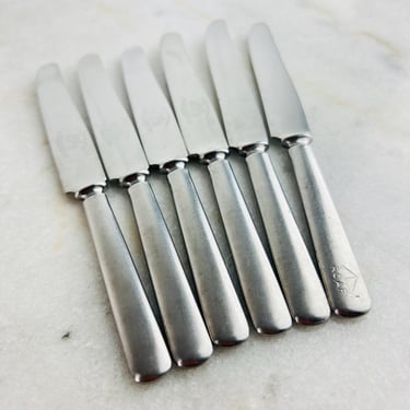 Vintage Collectible RCAF Dinner Knife Set, Royal Canadian Air Force, Military flatware, Hawthorne Brand Stainless Steel, Smooth Rounded Edge 