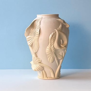 Vintage Arts + Crafts Calla Lily Pottery Studio Vase 