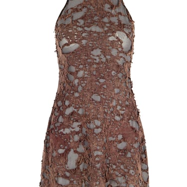 Diesel Brown Cotton Blend Dress Women