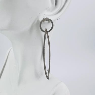 Post Modern Earrings Elongated Circle 