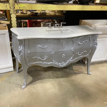 Freestanding Hollywood Regency Styled Single Bathroom Vanity