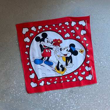 Vintage Mickey & Minnie Mouse Bandana 