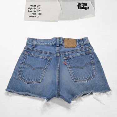 Vintage Levi's 701 Jean Shorts 27” Waist | 100% Cotton Denim | 1980s Made in USA | Tag W30 