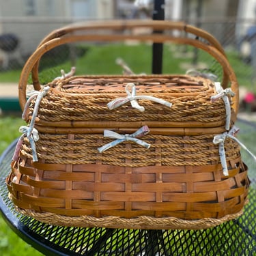 Floral Oversized Picnic Basket 