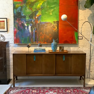 Mid-Century Contoured Walnut Credenza by Ray Sabota for Mt. Airy