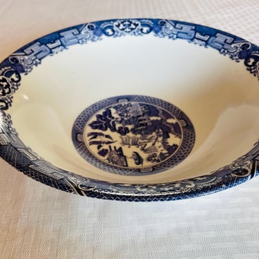 Vintage Royal Cuthbertson Blue Willow Serving  Bowl 9