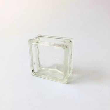 Small Glass Block Vase 