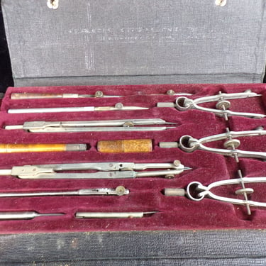 ws/Vintage NORIS Drafting Set, Complete, with Case