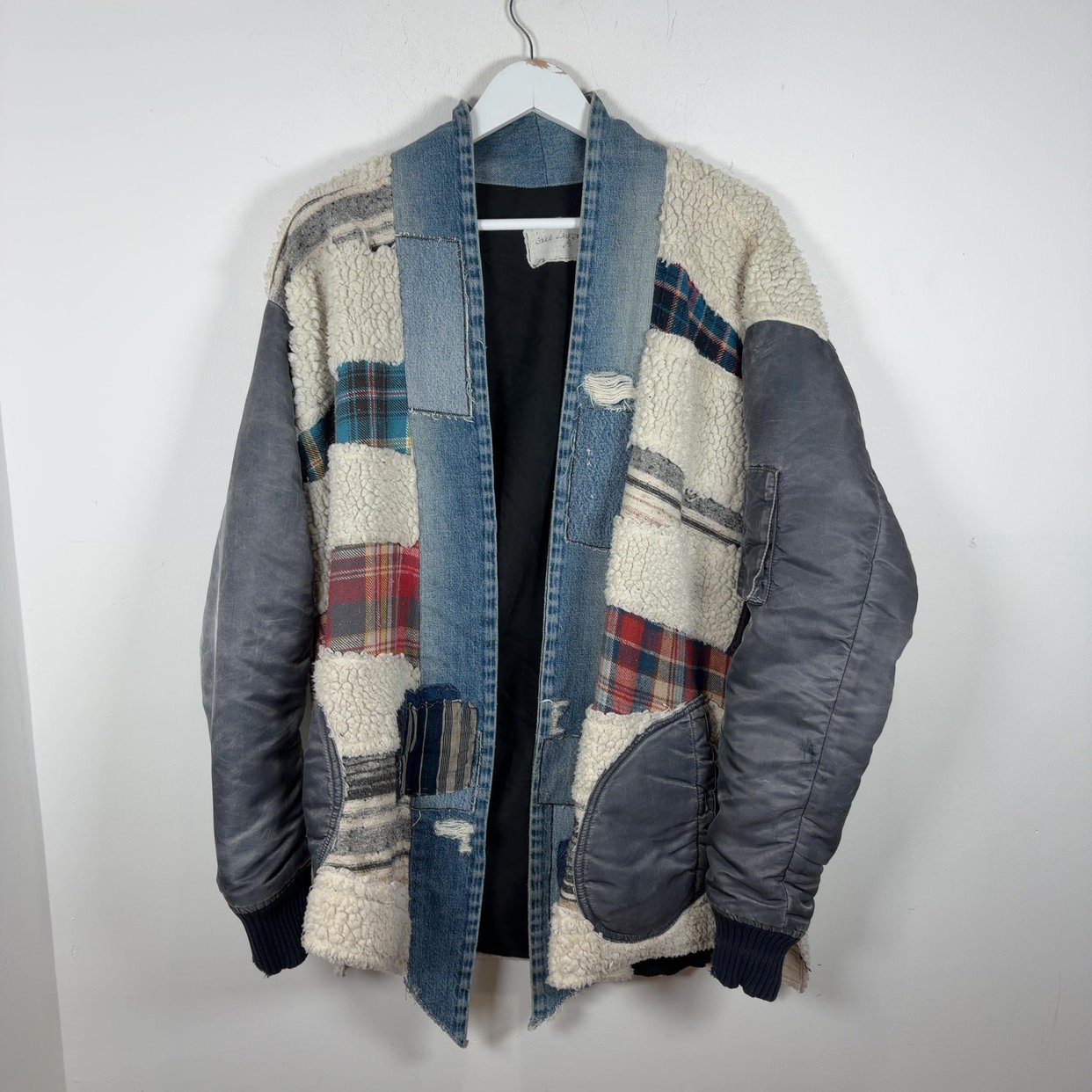 Greg Lauren Kimono Sherpa Patchwork Light Jacket | Street Commerce