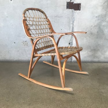 Vintage Snocraft Rawhide Rocking Chair