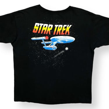 Vintage 1989 Star Trek The Final Frontier Movie Double Sided USS Enterprise Graphic T-Shirt Size Large/XL 