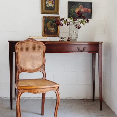 turn of the century Edwardian mahogany bow front side table