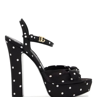 Dolce & Gabbana "Keira Polka Dot Satin Platform Sandals Women