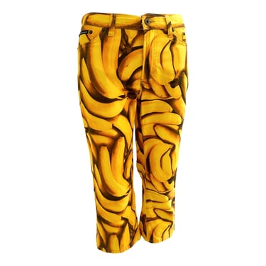 Dolce & Gabbana Yellow Banana Capri Pants