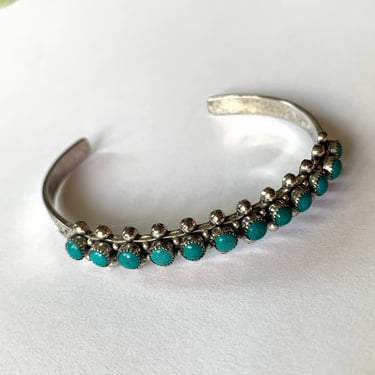 Turquoise Sterling Stacker Cuff Vintage